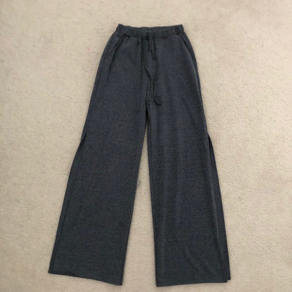 split hem knit pants